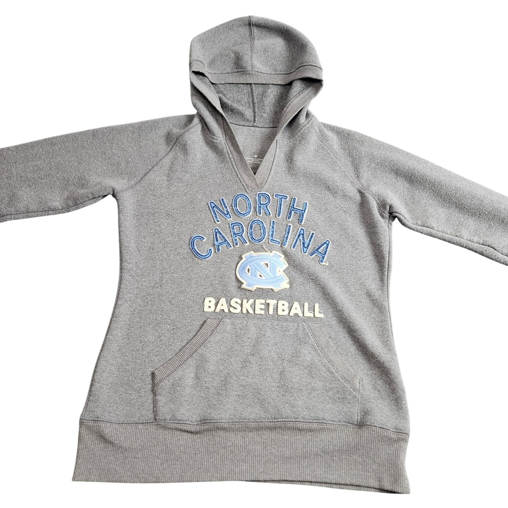 North Carolina Tar Heels Basketball Hoodie Womens Size M Gray College Tournament
